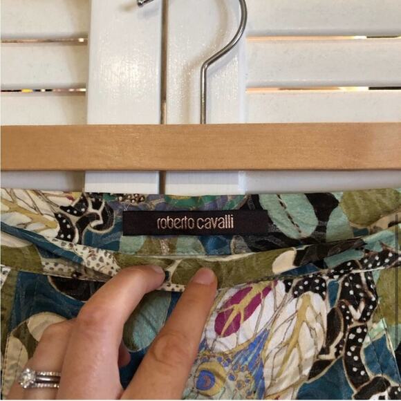 Roberto Cavalli Green Patterned Pencil Mini Skirt - Picture 4 of 10